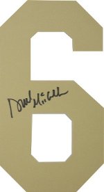 Deuce McAllister signed Tan #6 Jersey Number