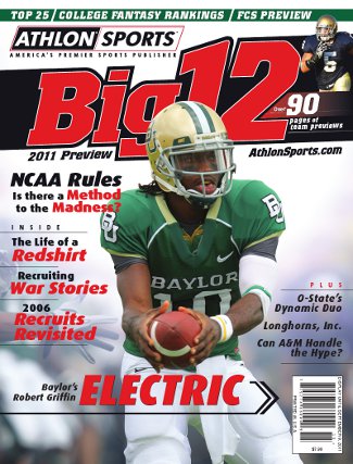 Robert Griffin III unsigned Baylor Bears 2011 College Football Big 12 Preview Magazine
