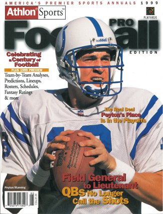 Peyton Manning unsigned Indianapolis Colts Athlon Sports 1999 NFL Pro Football Preview Magazine