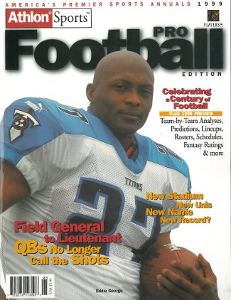 Eddie George unsigned Tennessee Titans Athlon Sports 1999 NFL Pro Football Preview Magazine