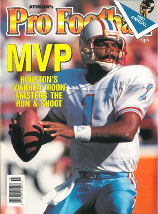 Warren Moon unsigned Houston Oilers Athlon Sports 1991 NFL Pro Football Preview Magazine
