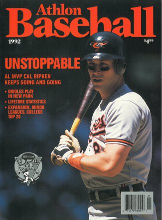 Cal Ripken, Jr unsigned Baltimore Orioles Athlon Sports 1992 MLB Baseball Preview Magazine
