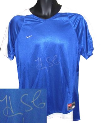 Hope Solo signed Nike Dri-FIT Blue Jersey XXL - JSA Holo (Olympics Team USA)