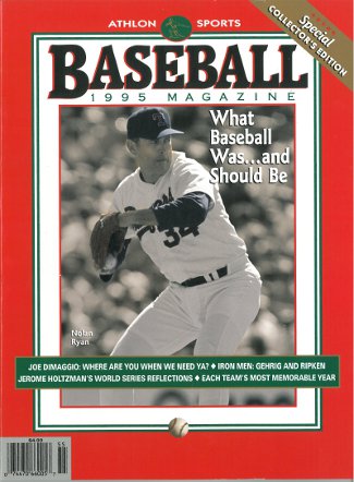 Nolan Ryan unsigned Texas Rangers Athlon Sports 1995 MLB Baseball Special Collector's Edition Magazine