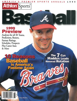 Greg Maddux unsigned Atlanta Braves Athlon Sports 1999 MLB Baseball Preview Magazine