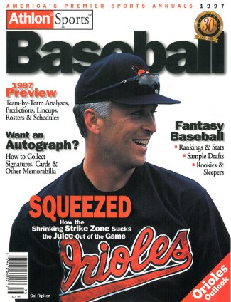 Cal Ripken, Jr. unsigned Baltimore Orioles Athlon Sports 1997 MLB Baseball Preview Magazine