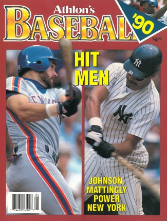 Don Mattingly unsigned New York Yankees Athlon Sports 1990 MLB Baseball Preview Magazine w/ Johnson