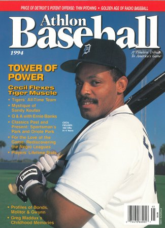 Cecil Fielder unsigned Detroit Tigers Athlon Sports 1994 MLB Baseball Preview Magazine