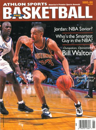Grant Hill unsigned Detroit Pistons Athlon Sports 1995-96 NBA Basketball Preview Magazine