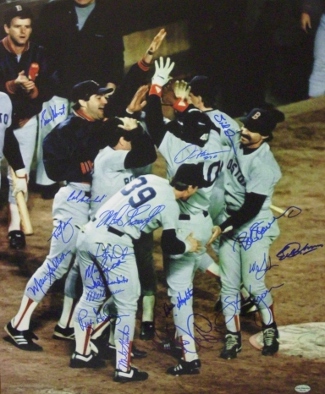 Bob Stanley signed Boston Red Sox 16x20 Color Photo 1986 AL Champs w/ 19 Signatures