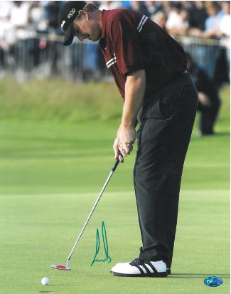 Ernie Els signed 11x14 Photo 2002 British Open putt- PSA Hologram