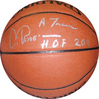 Artis Gilmore signed Indoor/Outdoor Basketball HOF 2011 & A Train (Kentucky Colonels/Spurs/Bulls)
