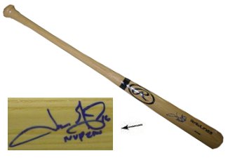 Jason Giambi signed Rawlings Pro Blonde Bat MVP 2000 (Athletics/Yankees/Rockies/Indians)
