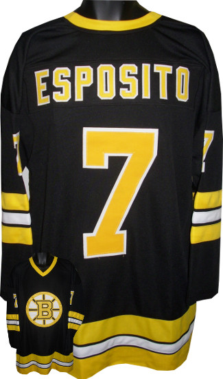 Phil Esposito Black TB Custom Stitched Pro Style Hockey Jersey XL