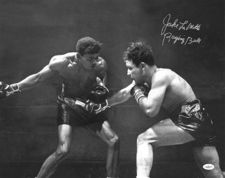 Jake Lamotta signed Vintage B&W Boxing 16x20 Photo Raging Bull - JSA HOLOGRAM