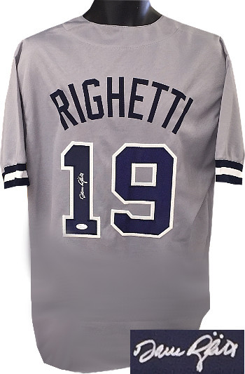 Dave Righetti signed Gray TB Custom Stitched Pro Baseball Jersey XL- JSA Witnessed Hologram