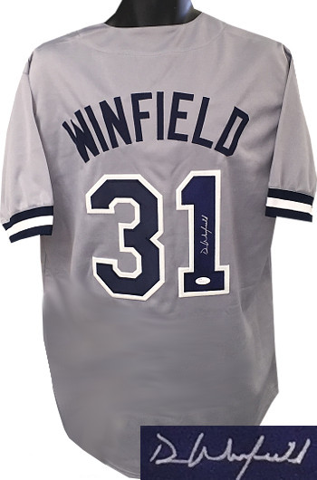 Dave Winfield signed Gray TB Custom Stitched Pro Baseball Jersey XL- JSA Witnessed Hologram