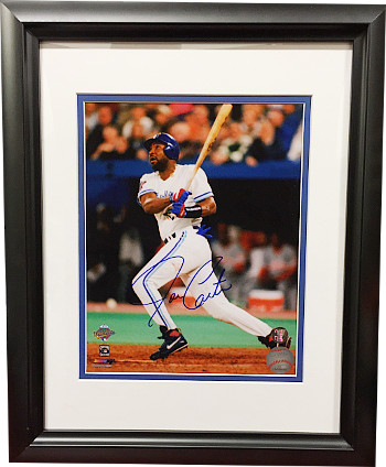 Joe Carter signed Toronto Blue Jays 16X20 Photo Custom Framing (1993 World Series Swinging)