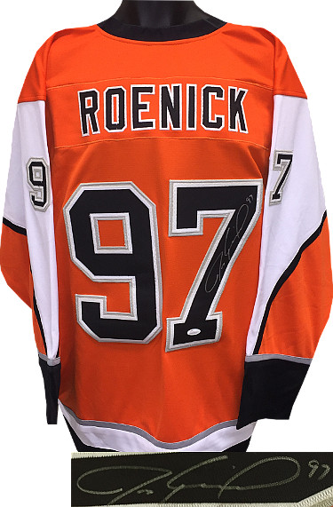 Jeremy Roenick signed Orange TB Custom Stitched Hockey Jersey #97 XL- JSA Hologram