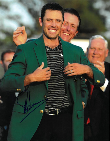Charl Schwartzel signed PGA 11X14 Photo- JSA Hologram (w/ Mickelson)(2011 Augusta National Masters Championship green jacket)