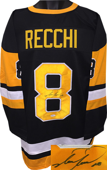 Mark Recchi signed Black TB Custom Stitched Pro Hockey Jersey #8 XL- JSA Hologram