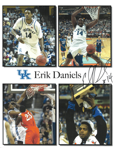 Erik Daniels signed Kentucky Wildcats 11x14 Photo #14 (4 photos)