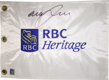 Graeme McDowell signed RBC Heritage White PGA Tour Embroidered Flag- JSA Hologram #CC09314
