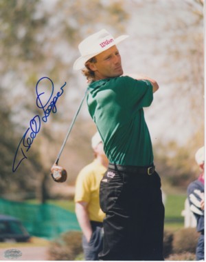 Bernhard Langer signed 8x10 Photo- Mounted Hologram