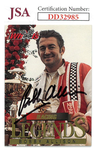 Bobby Allison signed NASCAR 1994 Wheels Racing Legends Trading Card #LS3- JSA Hologram #DD32985