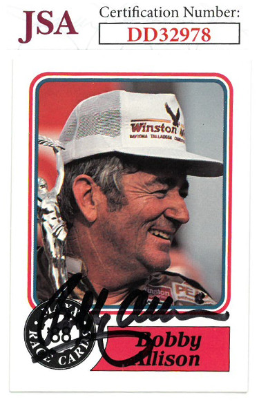 Bobby Allison signed NASCAR 1988 Maxx Charlotte Racing Trading Card #30- JSA Hologram #DD32978