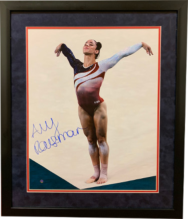 Aly Raisman signed Team USA Olympics Gymnastics 16x20 Photo Custom Framing imperfect- Steiner Hologram