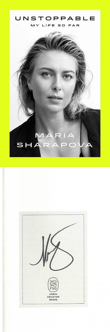 Maria Sharapova signed Unstoppable: My Life So Far Hard Cover Book- JSA (Bookplate  1st Edition/Tennis Grand Slam)