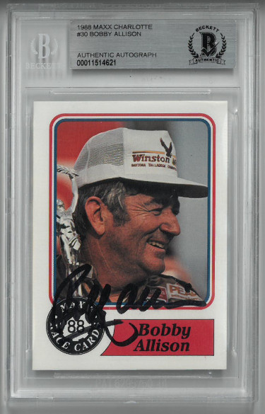 Bobby Allison signed NASCAR 1988 Maxx Charlotte Card #30- Beckett BAS #00011514621