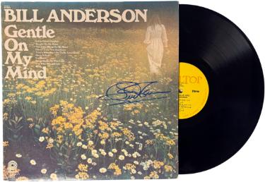 Bill Anderson signed 1968 Gentle on My Mind Album Cover/LP/Vinyl Record- JSA #GG08476