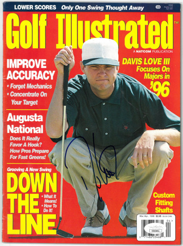 Davis Love, III signed Golf Illustrated Full Magazine March/April 1996- JSA #EE63441 (no label)