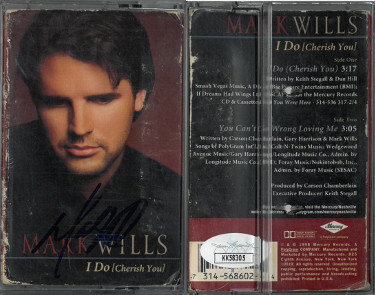 Mark Wills signed 1998 I Do (Cherish You) Cassette Cover/Tape/Case Single cover wear- JSA #KK58305