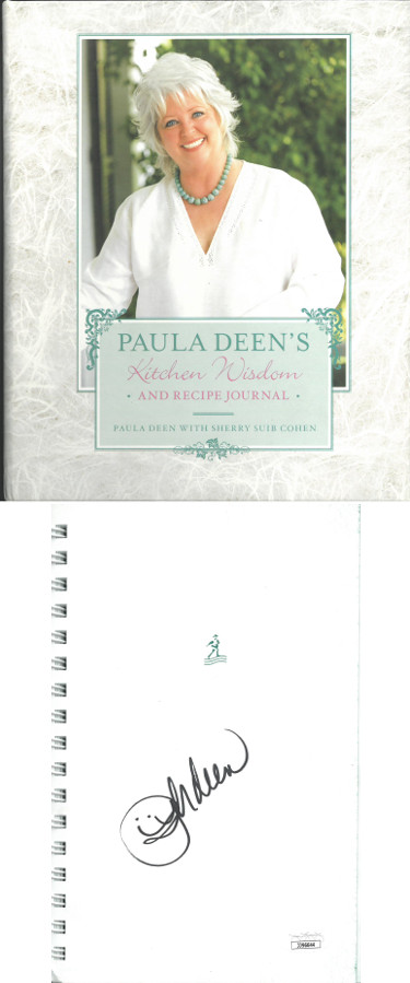 Paula Deen signed 2008 Kitchen Wisdom and Recipe Journal Hardcover Book- JSA #JJ96644