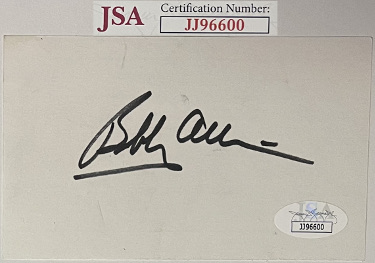 Bobby Allison signed NASCAR 3x5 Index Card- JSA #JJ96600