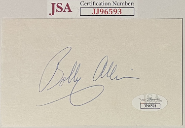 Bobby Allison signed NASCAR 3x5 Index Card- JSA #JJ96593