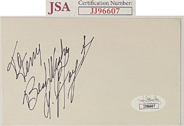 AJ (A.J.) Foyt signed INDYCAR 3x5 Index Card To Terry Best Wishes- JSA #JJ96607 (Indianapolis 500/Daytona 500 Champion)