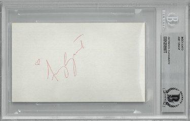 Amy Grant signed 3x5 Index Card- Beckett/BAS Encapsulated (The Queen of Christian Pop/ Singer/Songwriter)