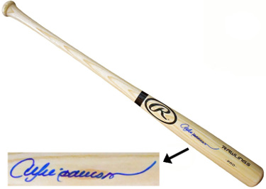 Andre Dawson signed Rawlings Blonde Pro Bat- JSA Witnessed (Montreal Expos/Chicago Cubs/HOF/8X AS)