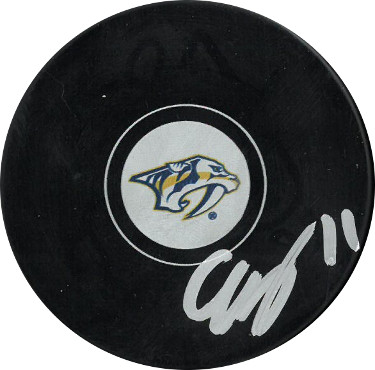 Eeli Tolvanen signed Nashville Predators NHL Hockey Puck #11