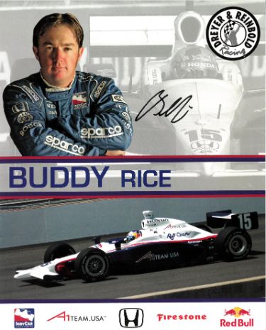 Buddy Rice signed Indy Car 8x10 Photo- COA (2004 Indianapolis 500 Champion)