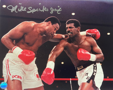 Michael Spinks signed Boxing Collage 8x10 Photo Jinx- AWM Hologram (vs Larry Holmes)