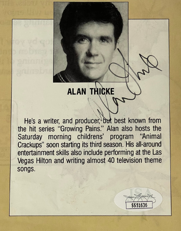 Alan Thicke signed 4x5 Magazine Cut Page- JSA #SS51636 (Growing Pains)