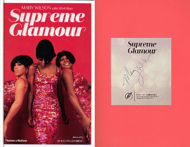 Mary Wilson signed "Supreme Glamour" Hardcover Bookplate First Edition Book- COA (The Supremes/Motown)