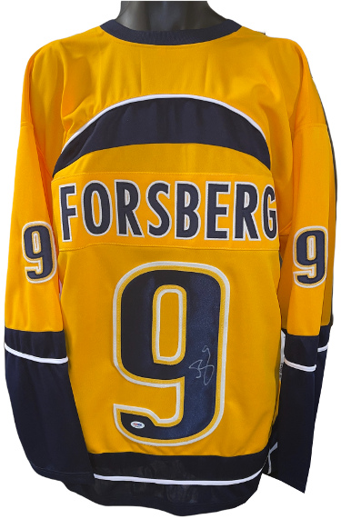 Filip Forsberg signed Nashville Gold Custom Stitched Pro Hockey Jersey #9 XL- PSA #AC64052