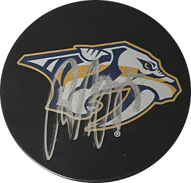 Roman Josi signed Nashville Predators Logo NHL Ice Hockey Puck- COA