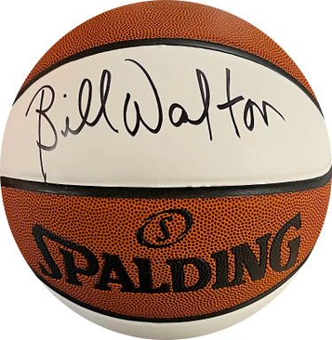 Bill Walton signed NBA Spalding White Panel Basketball- JSA Witnessed (HOF/Celtics/Trail Blazers/Clippers)
